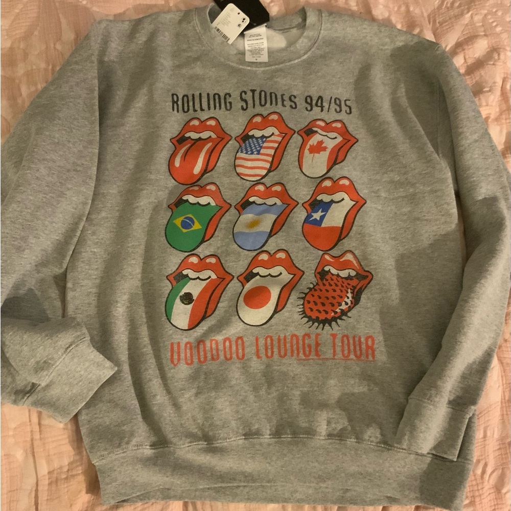NWT JUNK FOOD ROLLING STONES SWEATSHIRT VOODOO LOUNGE TOUR SMALL - Picture 4 of 7